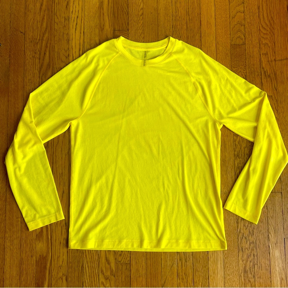 Outdoor Voices Men’s Yellow ThinkFast Mesh Longsleeve - Size M